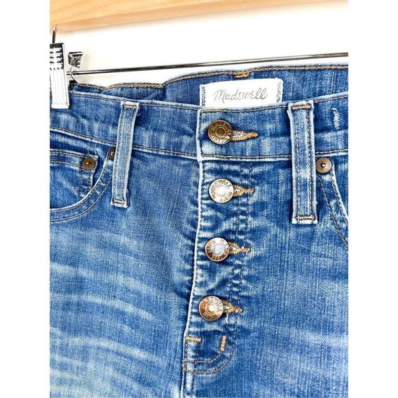 Madewell 10” High Riser Skinny Skinny Button Front Jeans Size 25 - Picture 7 of 13